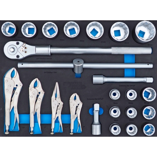 WÓZEK NARZĘDZIOWY Z WYPOSAŻENIEM CIĘŻAROWYM (140 ELEM.) WNTRUCK